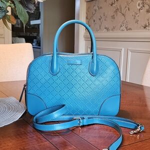 Gucci Bright Top Handle Bag Diamante Leather Medium EUC